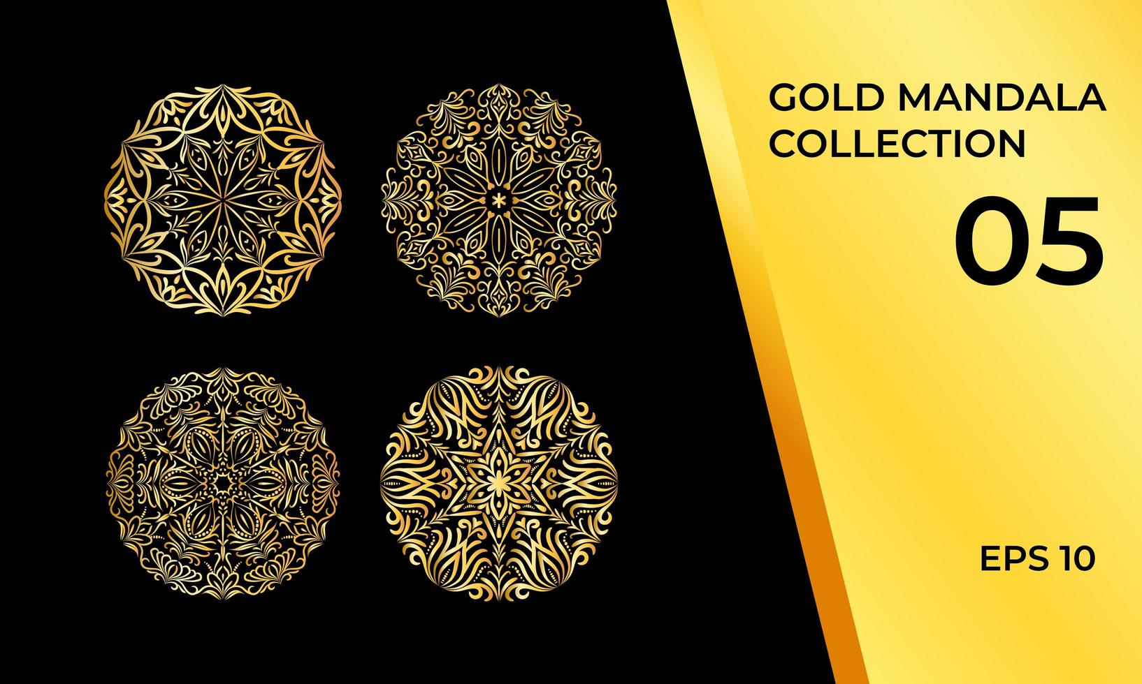 Golden Ornament Symbol Collection vector