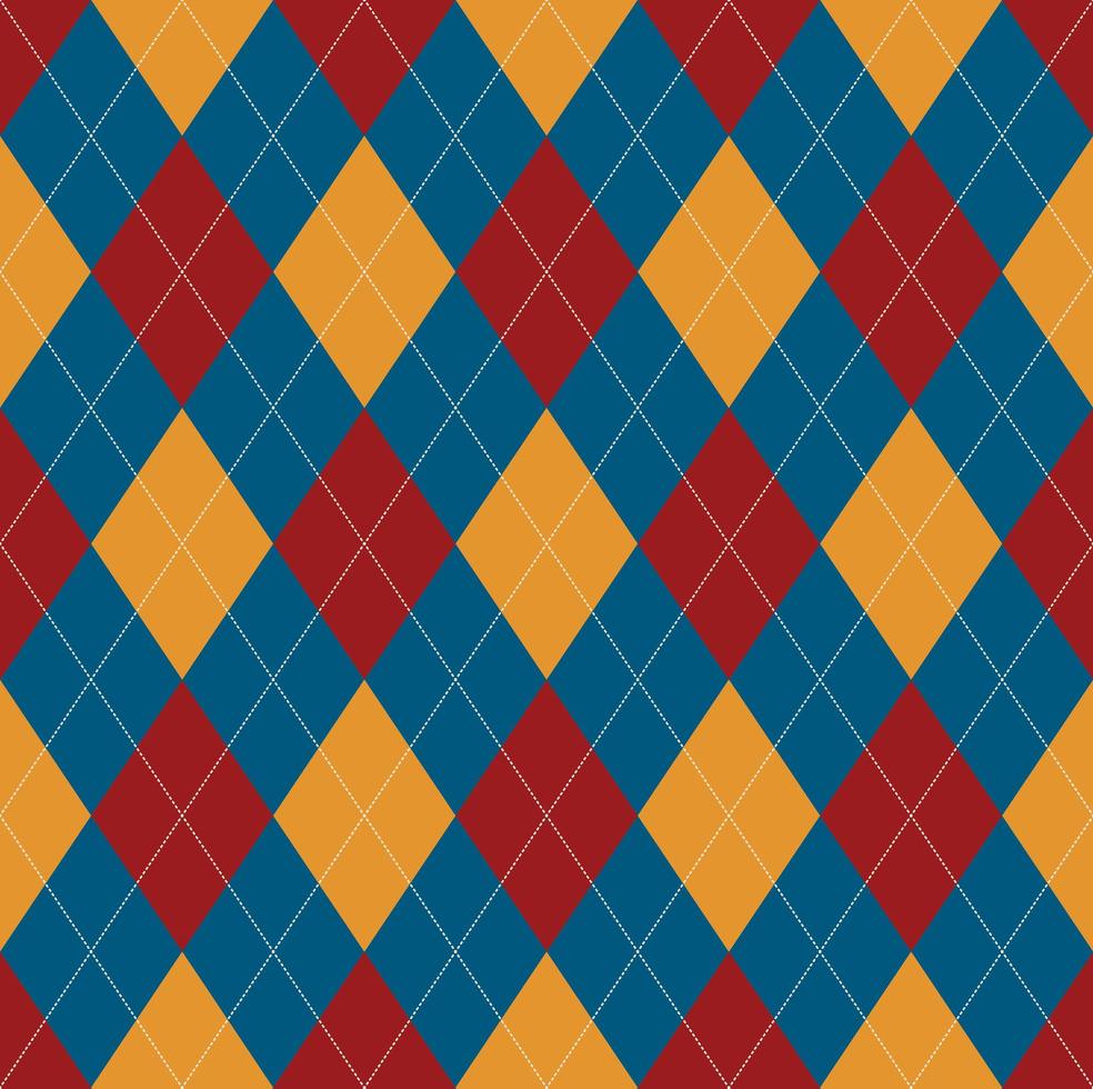 Seamless blue red argyle pattern vector