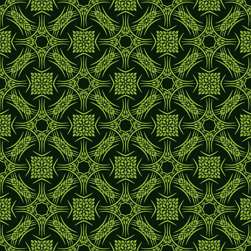 patrón de detalles frondosos de color verde claro vector