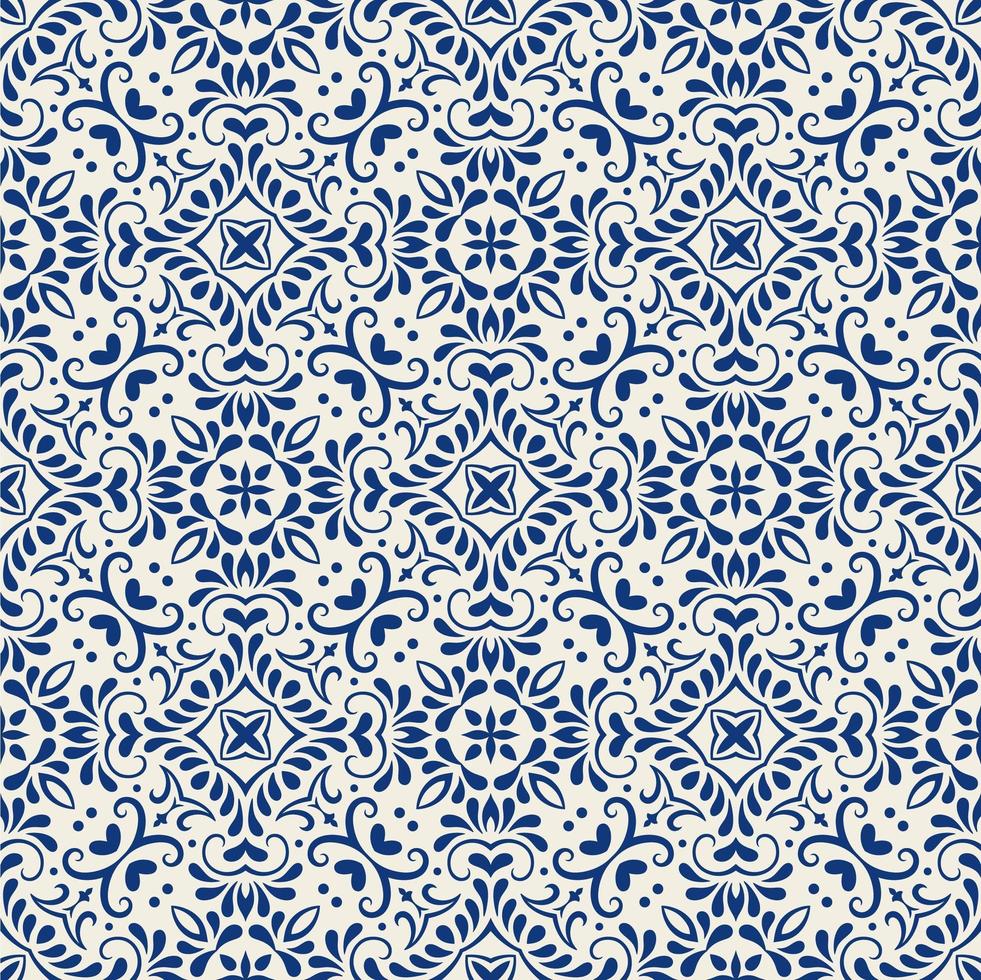 Geometric Blue and White Pattern vector