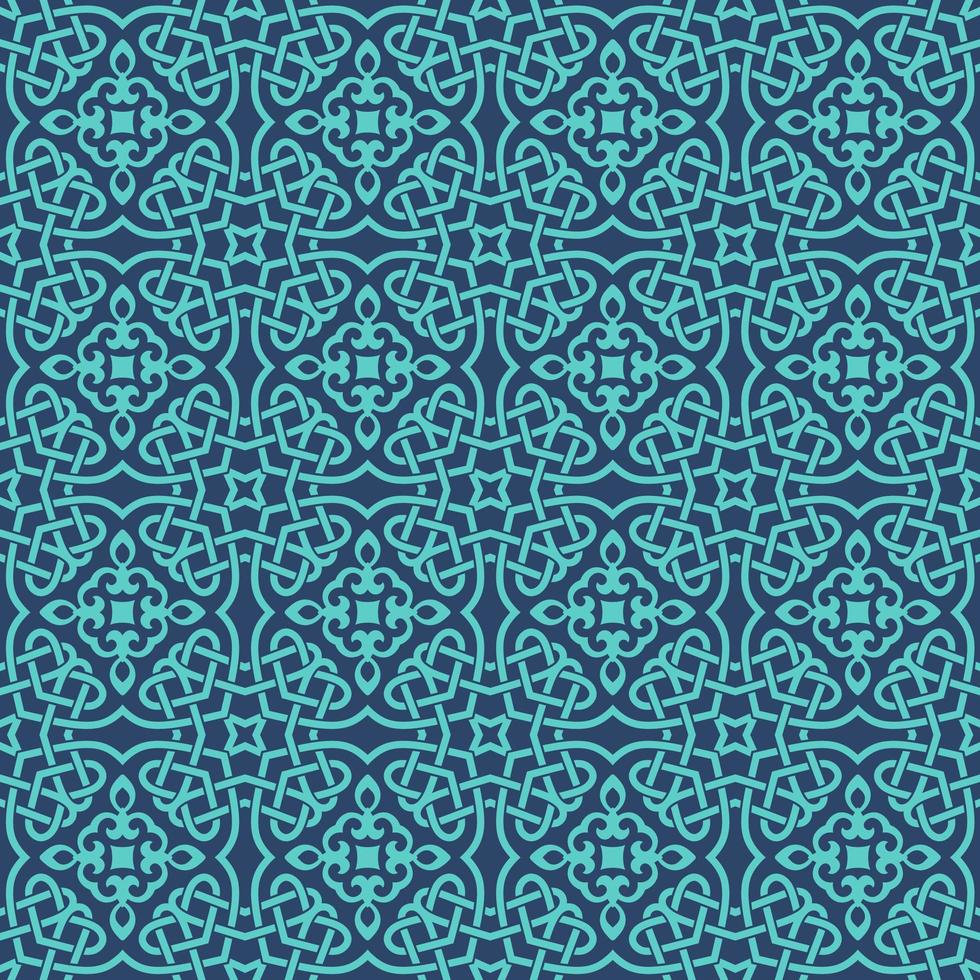 Blue with Aqua Details Geometric Pattern vector