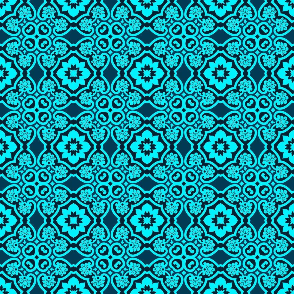 Turquoise and Dark Blue Geometric Pattern vector