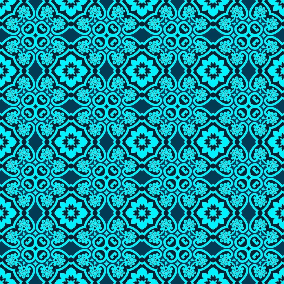 Turquoise and Dark Blue Geometric Pattern vector