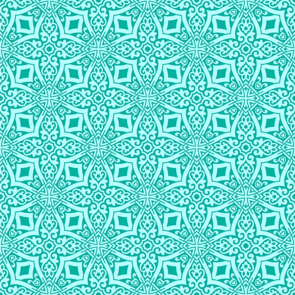 Aqua with Teal Details Geometric Pattern vector