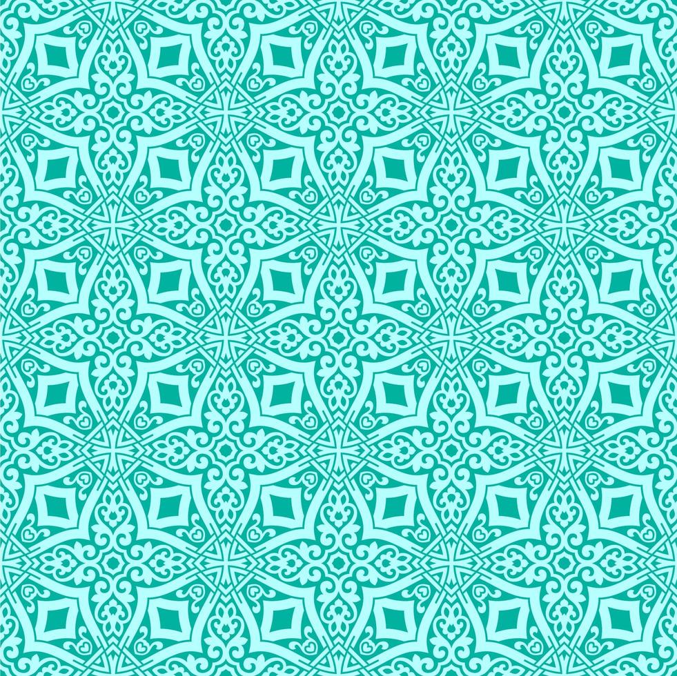 Aqua with Teal Details Geometric Pattern vector