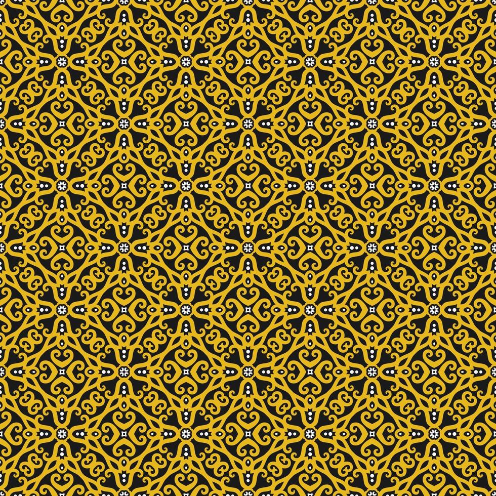Yellow, Black, and White Geometric Pattern vector