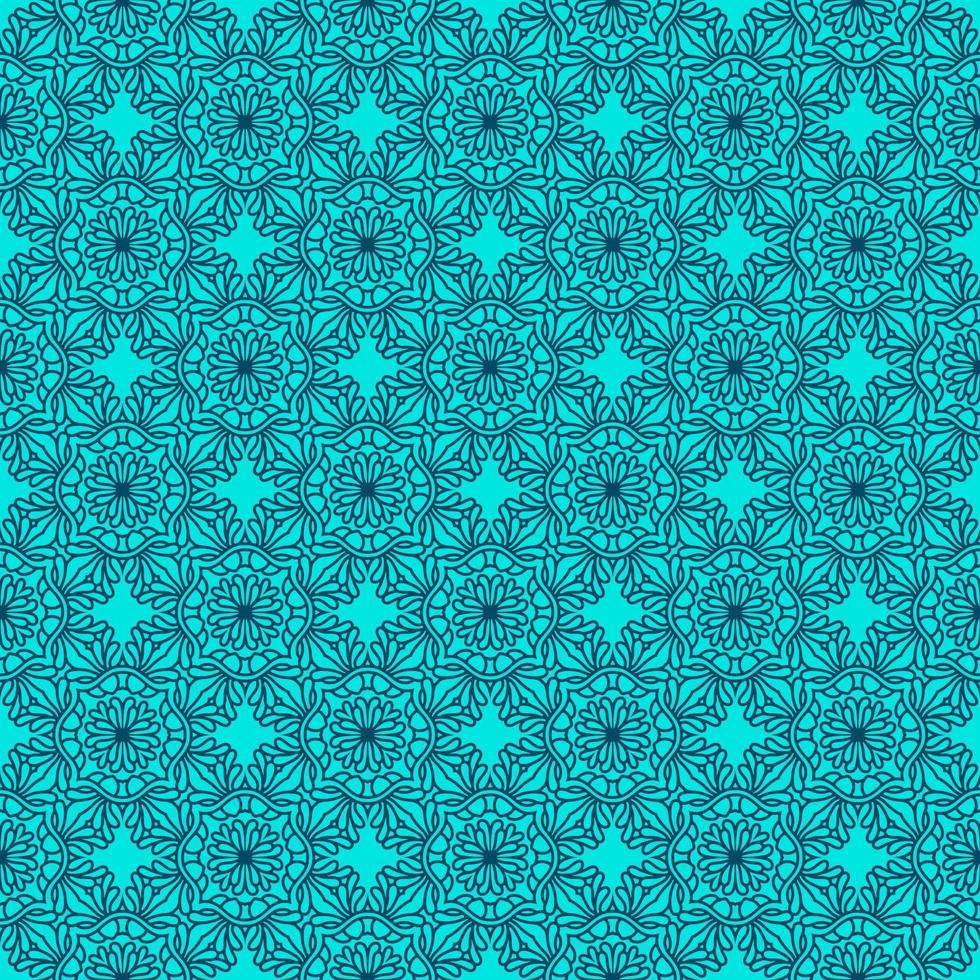 Turquoise and Navy Geometric Pattern vector