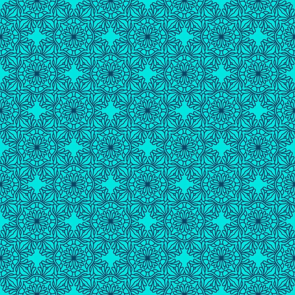 Turquoise and Navy Geometric Pattern vector