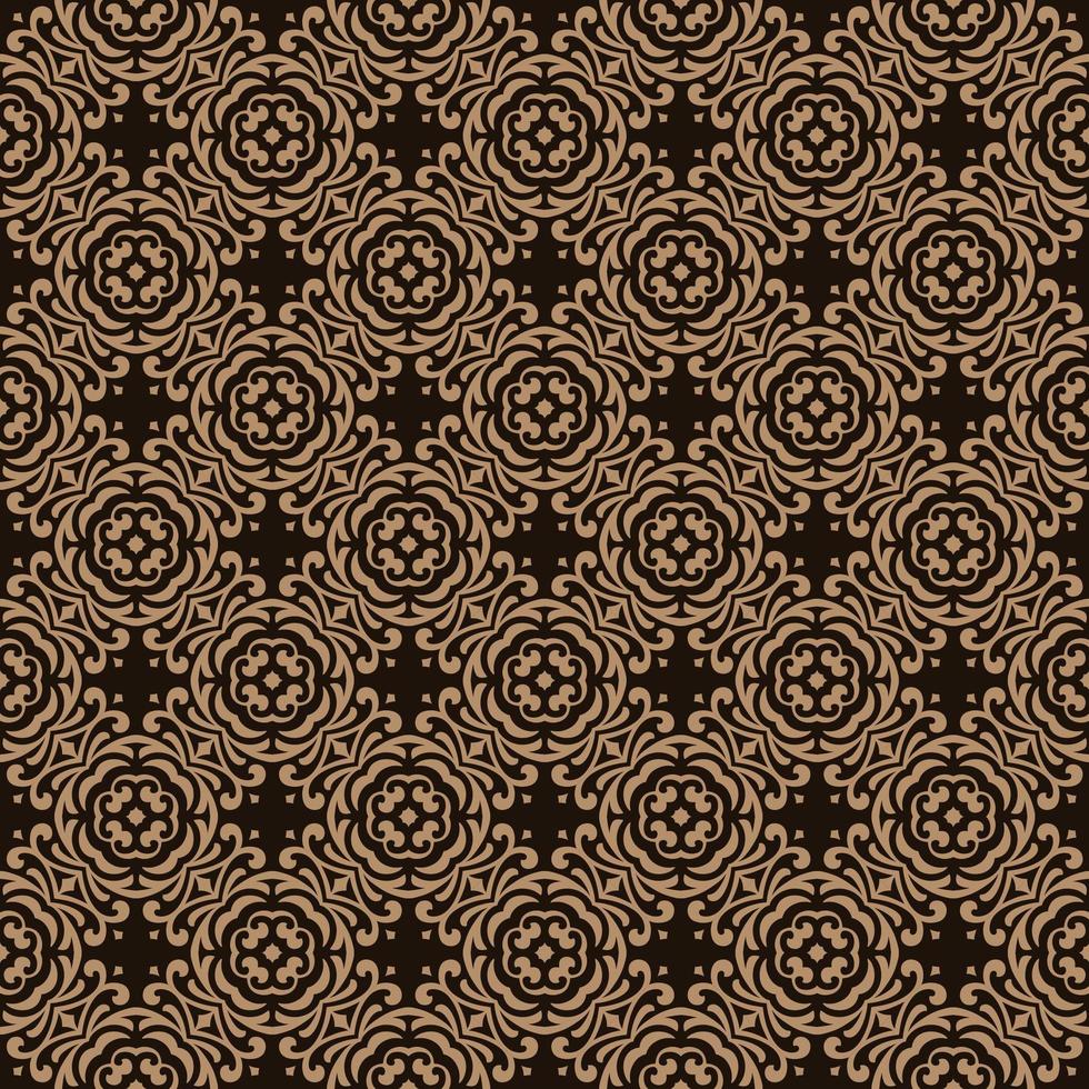 Dark Brown with Tan Details Geometric Pattern vector