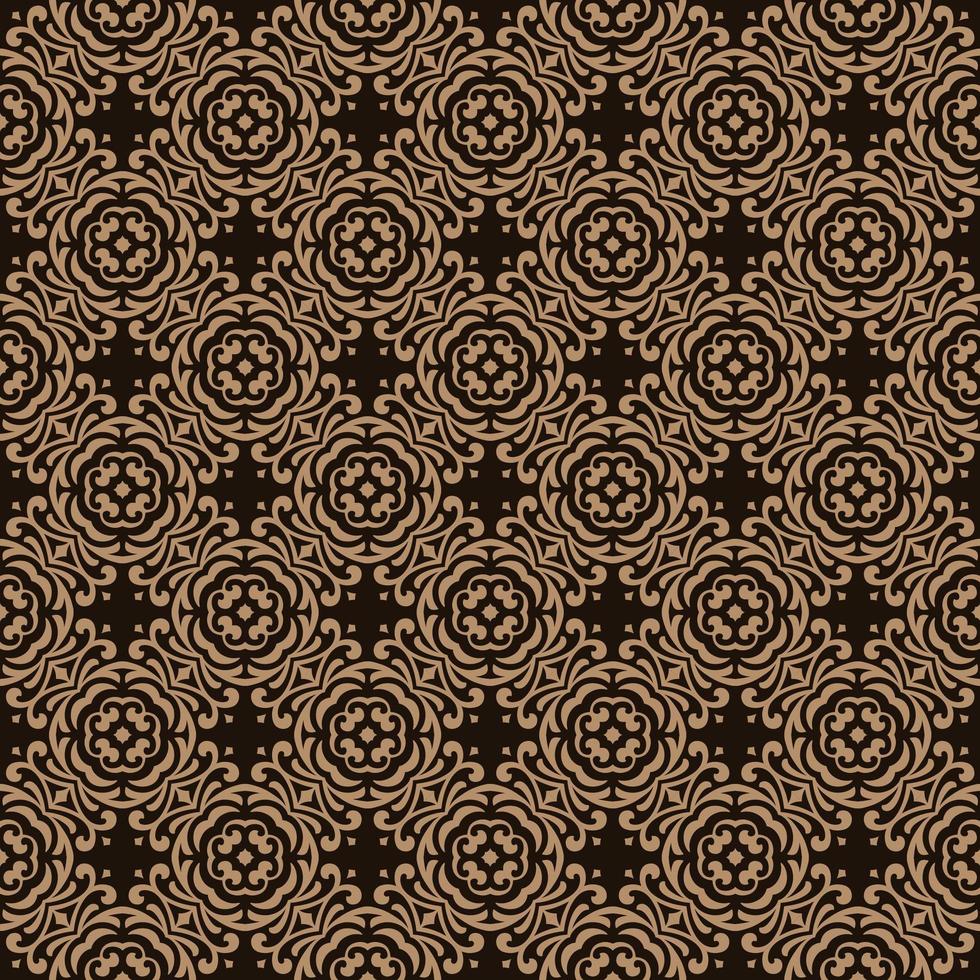 Dark Brown with Tan Details Geometric Pattern vector