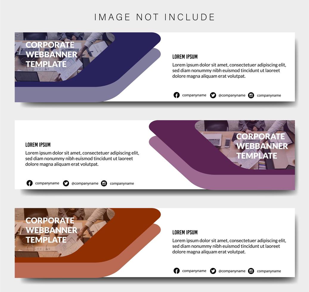 Download Corporate Banner Template with Layered Shapes - Download ...