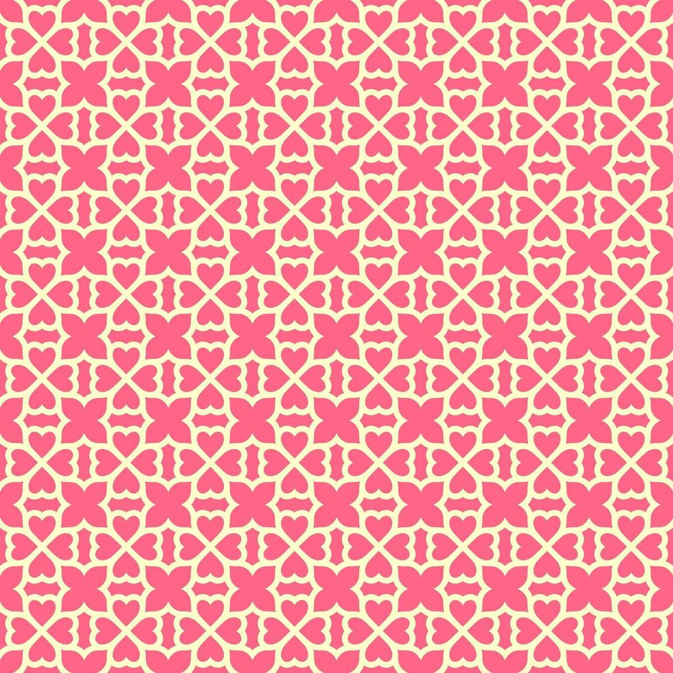 Pink with Lighter Pink Details Geometric Pattern vector