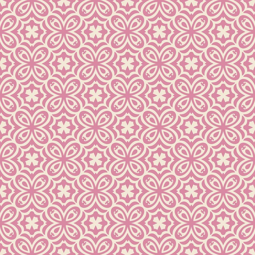 Pink and Lighter Pink Flower-like Geometric Pattern vector