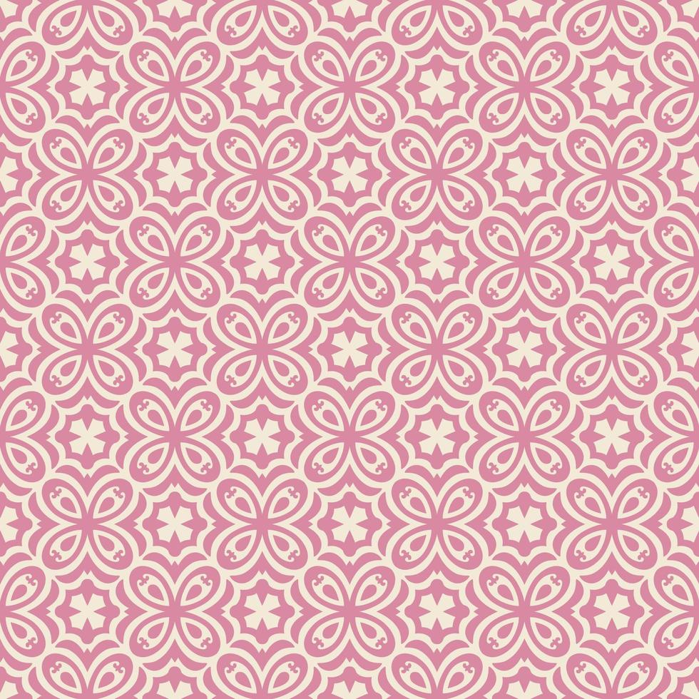 Pink and Lighter Pink Flower-like Geometric Pattern vector