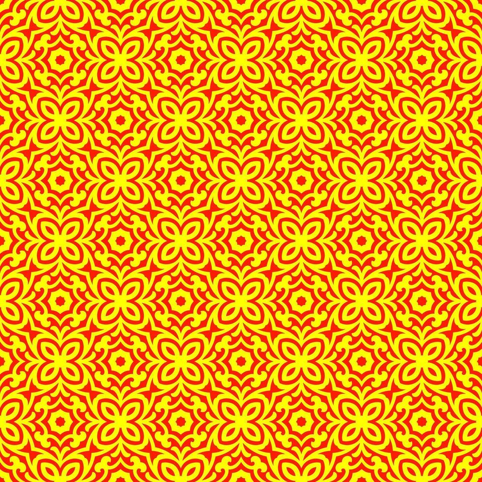 Yellow and Red Geometric Pattern vector
