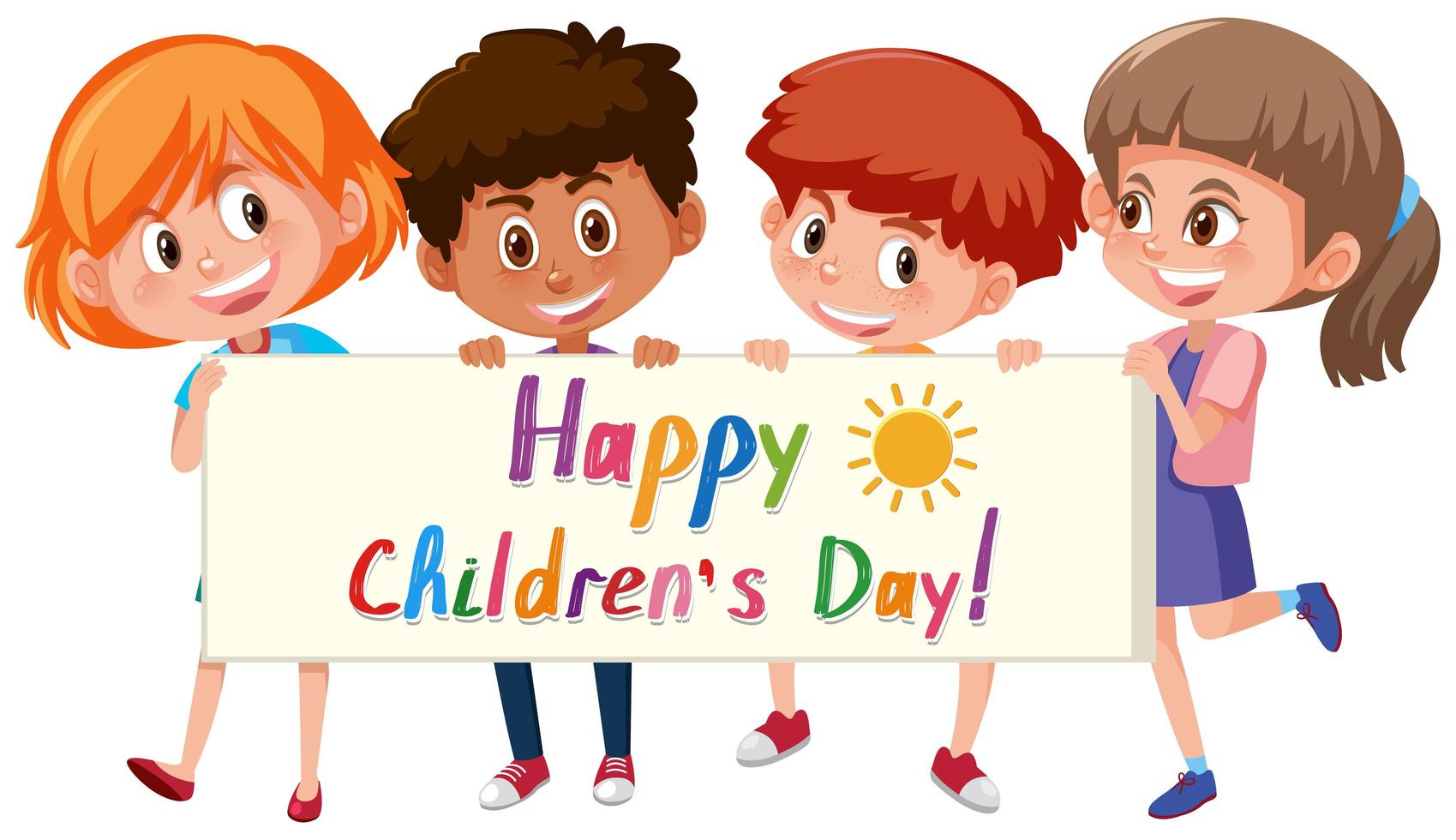 Happy children's day banner vector