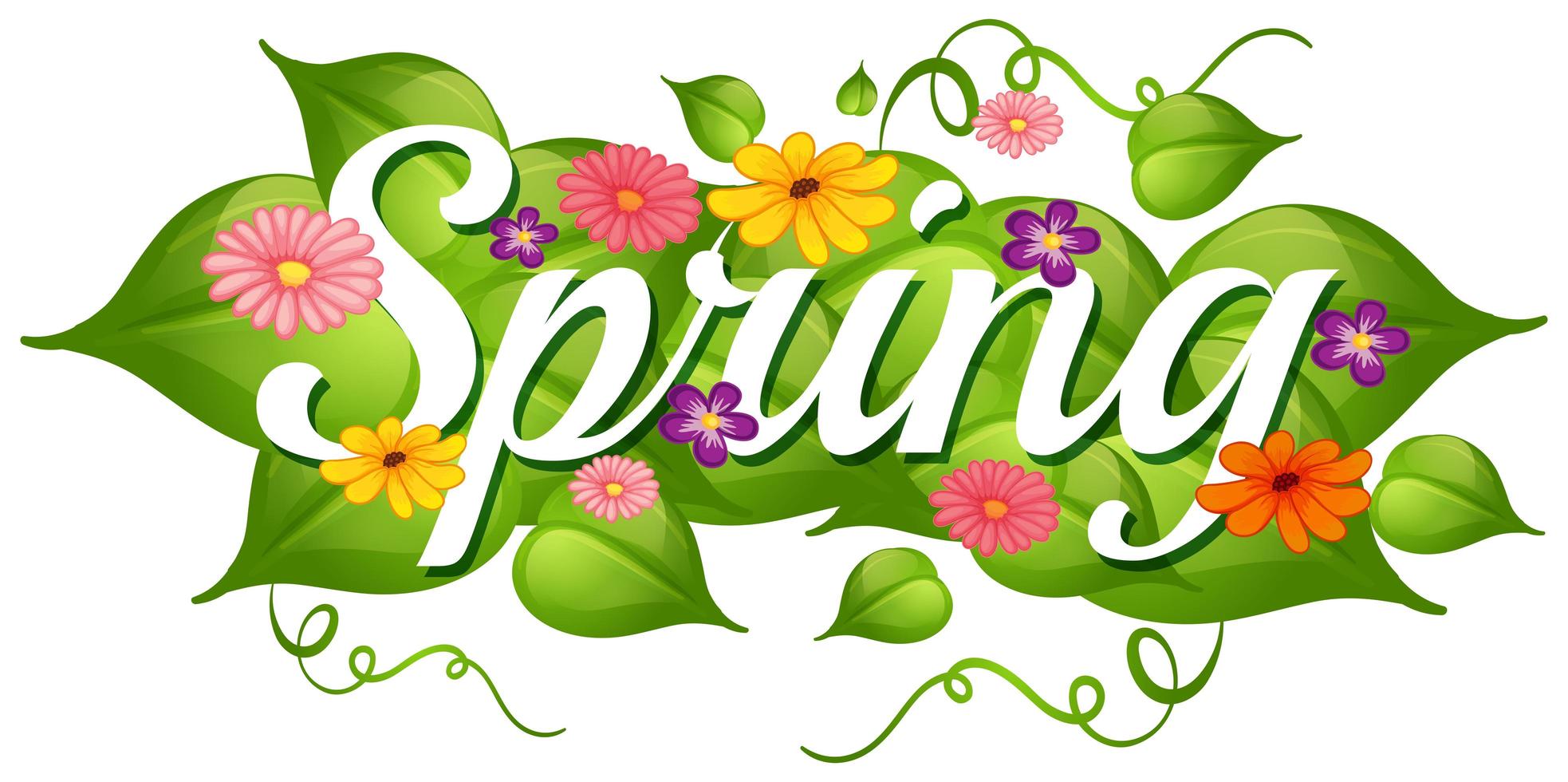 Spring nature flower background vector