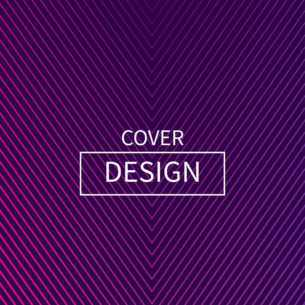 Minimal V Shape Line Cover Design vector