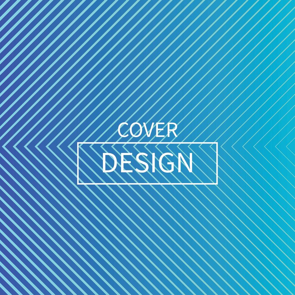Minimal Blue Triangle Line Shape Cover Design vector