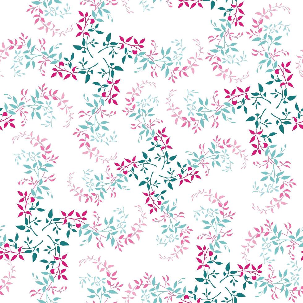 Colorful foliage seamless pattern vector
