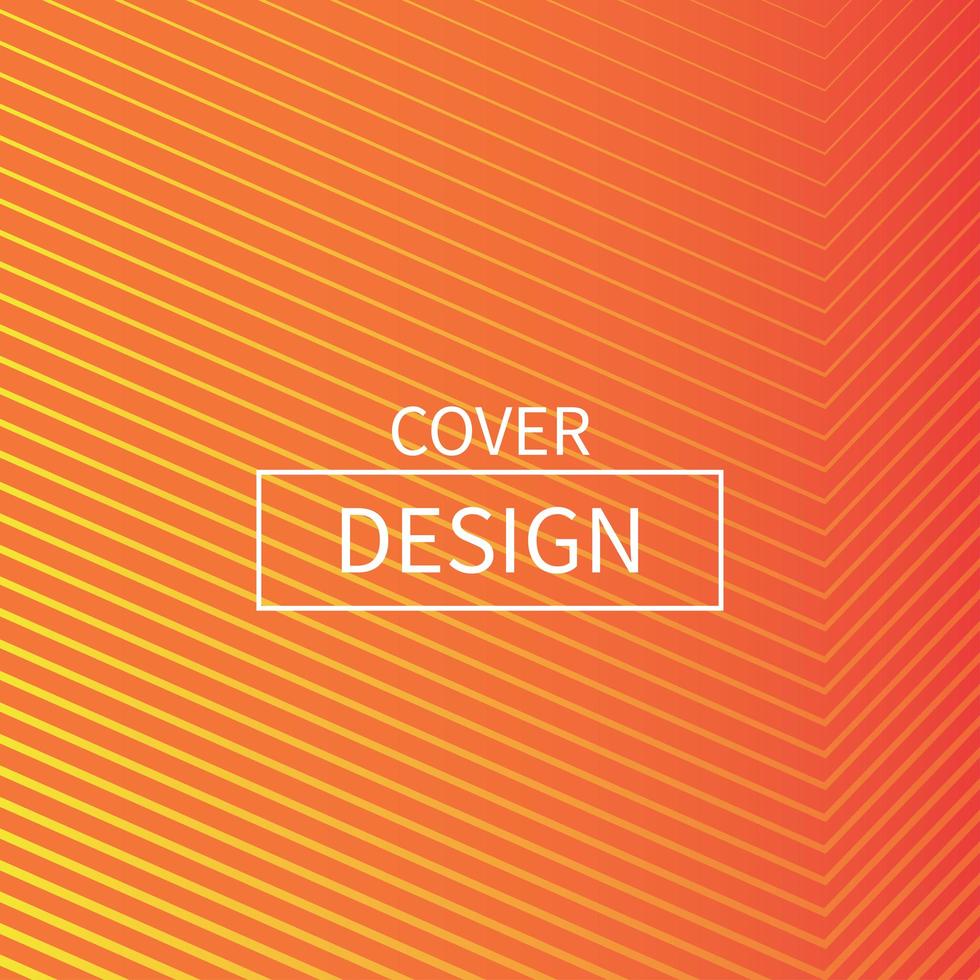 Minimal Orange Line Cover Design vector