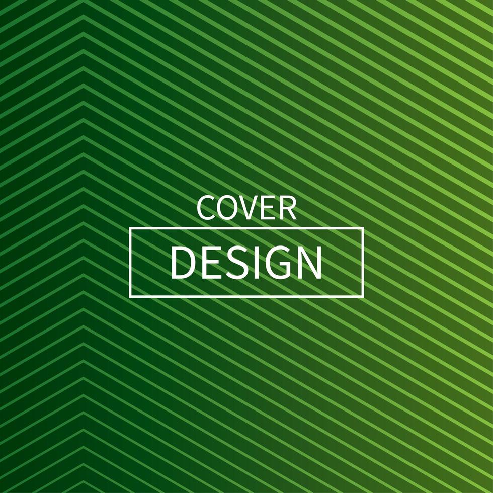 Green Line Minimal Cover Design vector