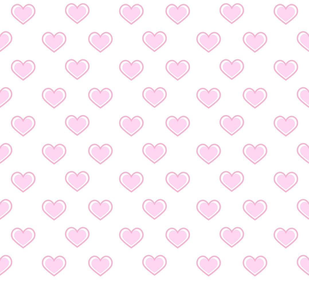 Pink Inset Hearts Pattern vector