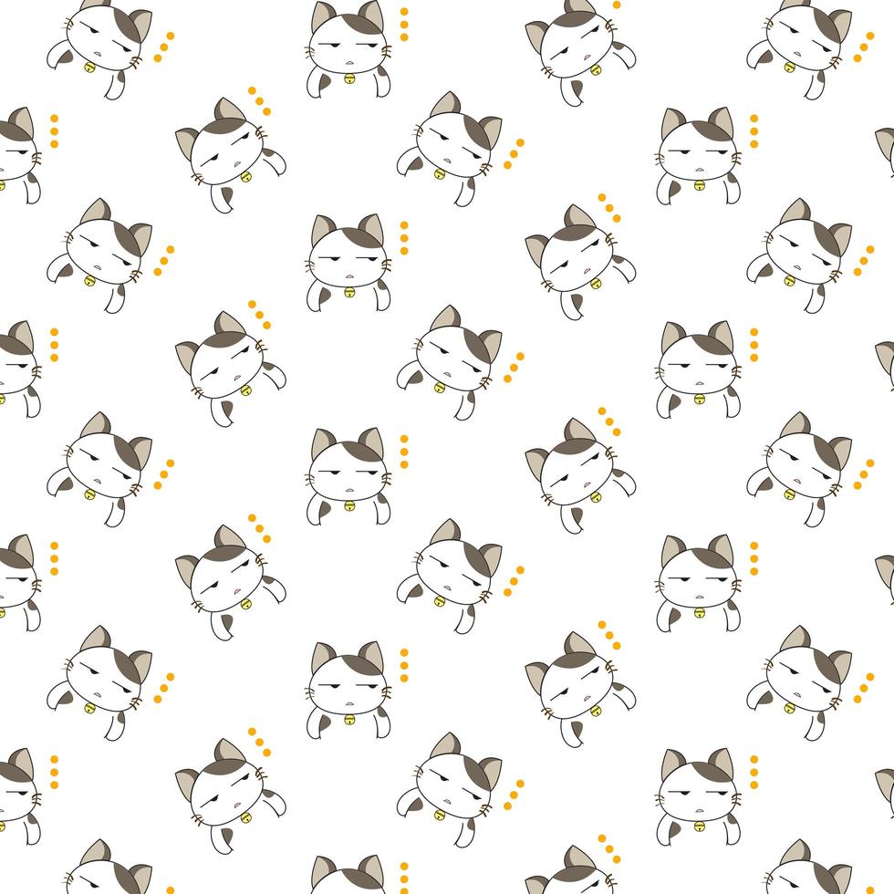 Cartoon Cats Looking Annoyed vector
