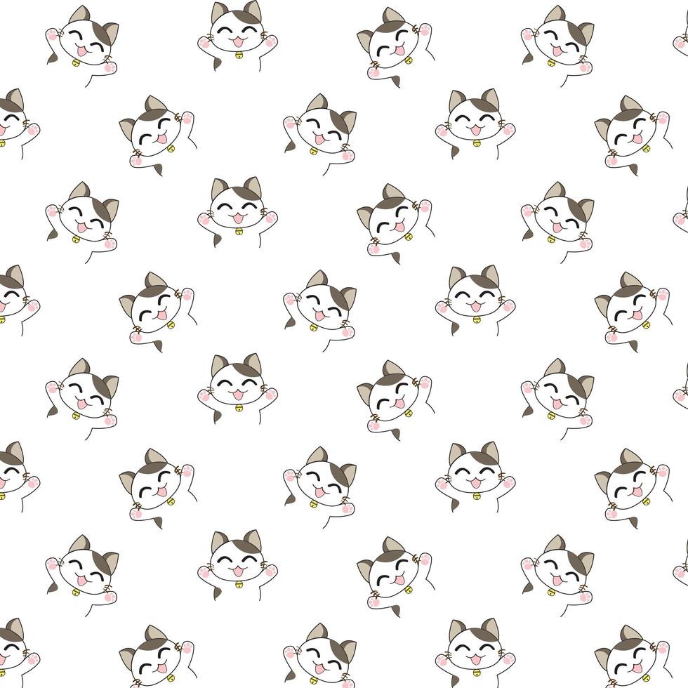 Cartoon Cats with Arms Raised Pattern 700374 Vector Art at Vecteezy