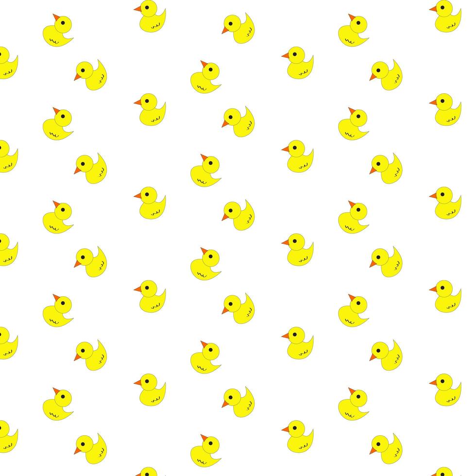 Cartoon Rubber Ducky Pattern vector