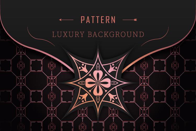 Luxury Pattern Decorative Rose Gold Design vector