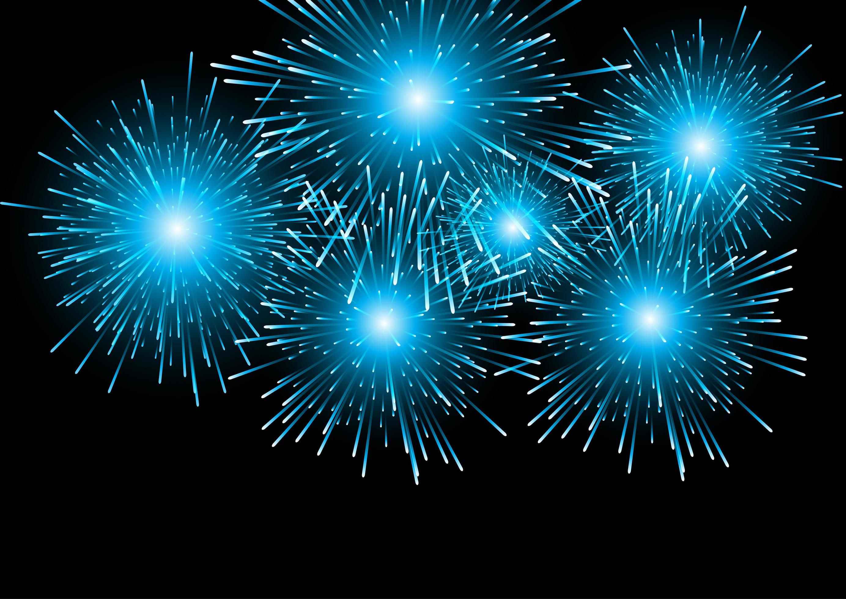 Blue Fireworks on Black 700848 Vector Art at Vecteezy