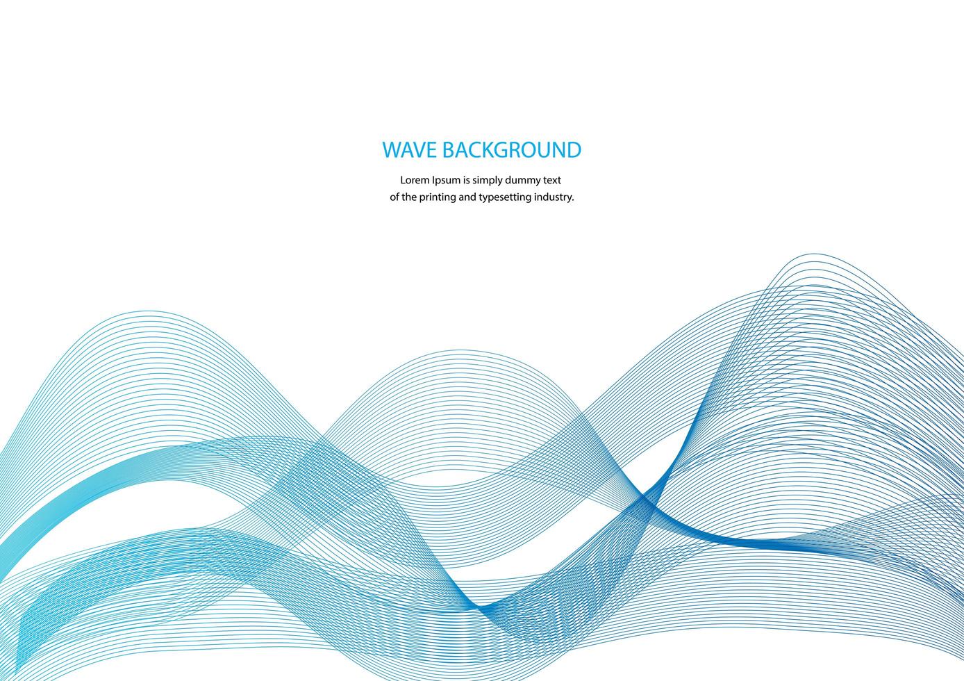 Advertisement Banner with Blue Wavy Shapes vector