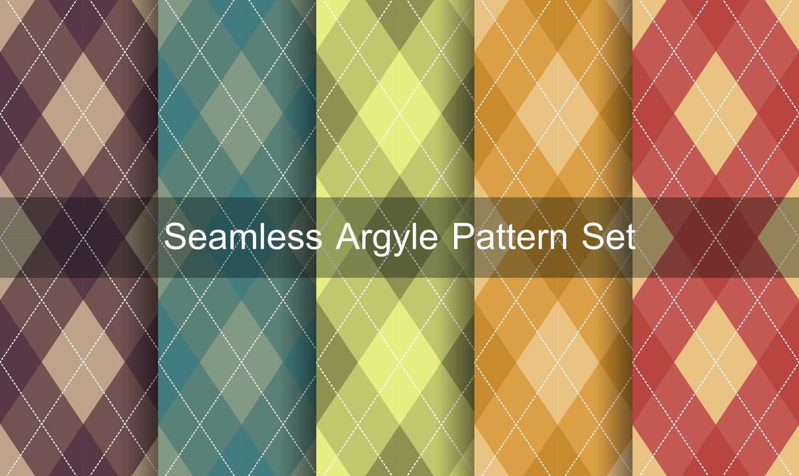 Seamless argyle pattern set. vector