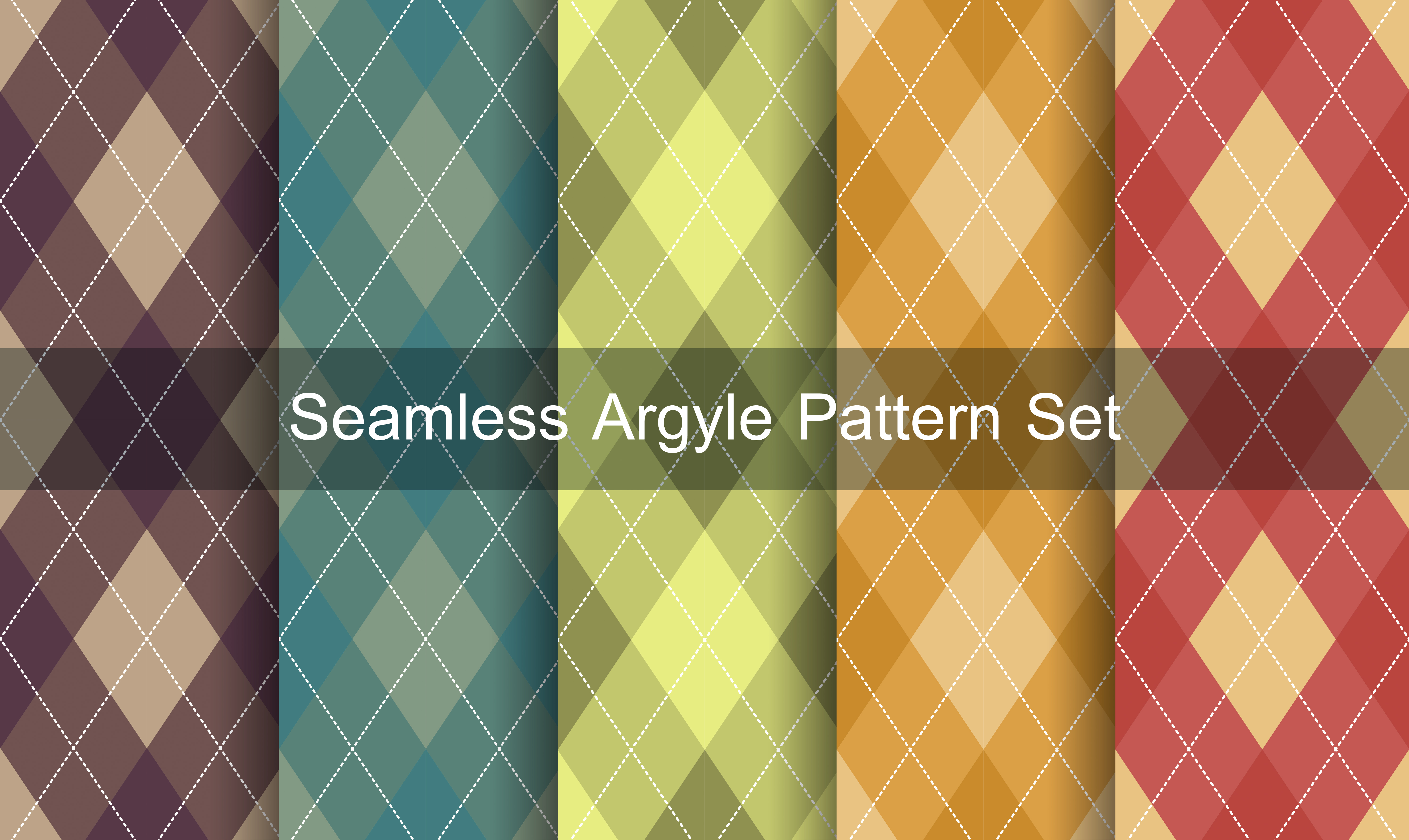 Seamless argyle pattern set. 700967 - Download Free Vectors, Clipart