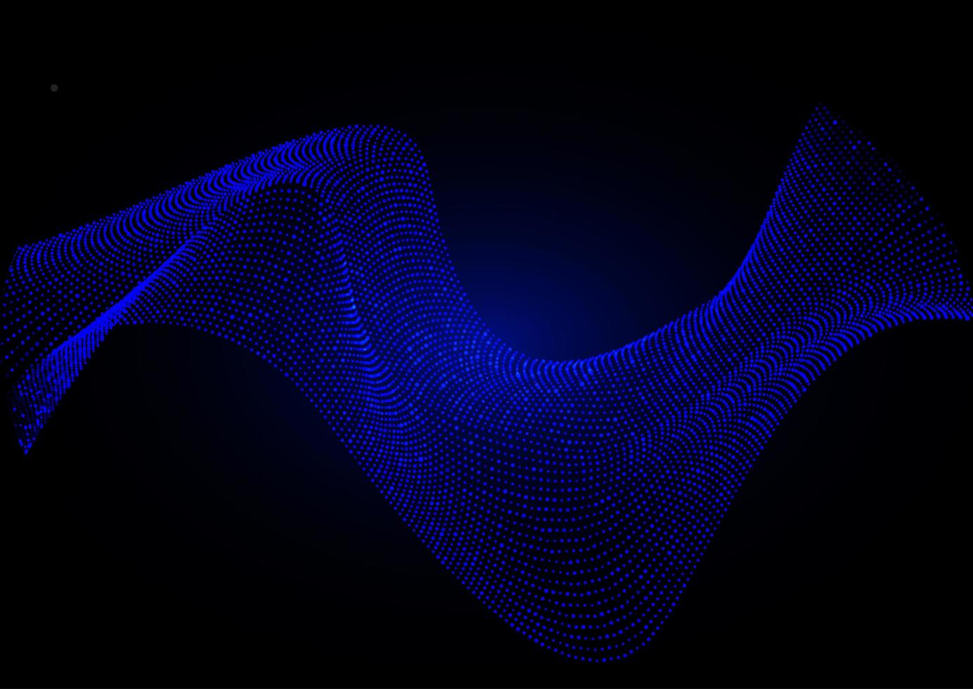 Blue Flowing Wave of Dots vector