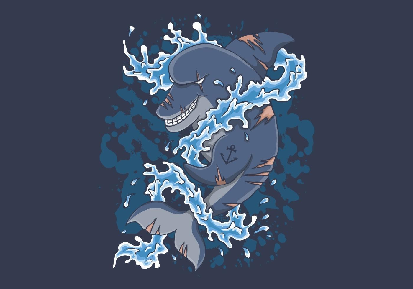 Dolphin splashing water vector