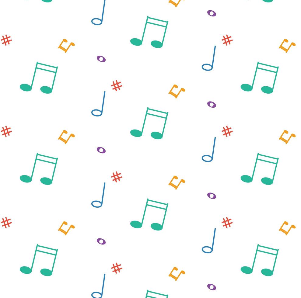 Pattern with Music Notes 701167 Vector Art at Vecteezy