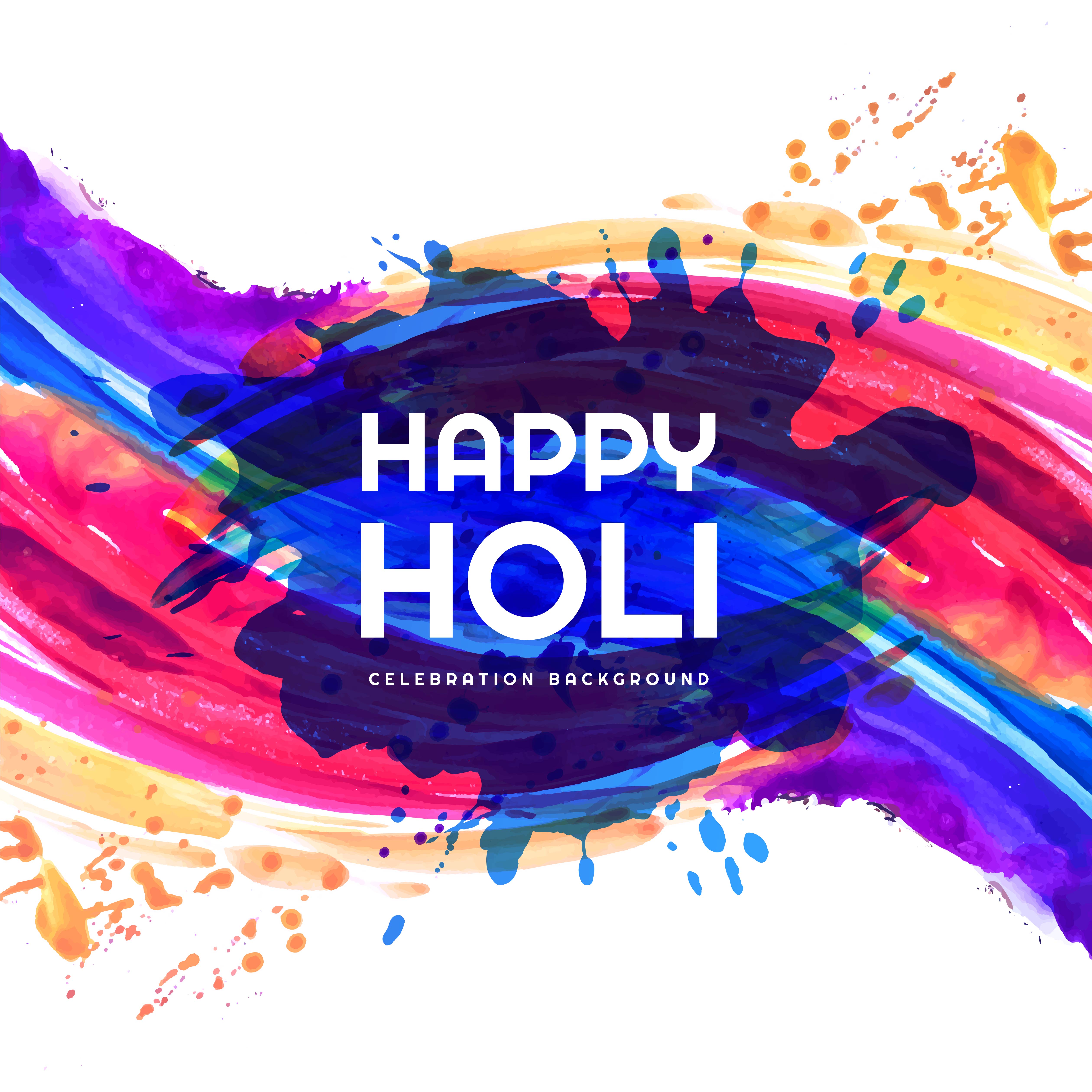 Happy Holi Colorful Splash Festival Card 701419 Vector Art At Vecteezy