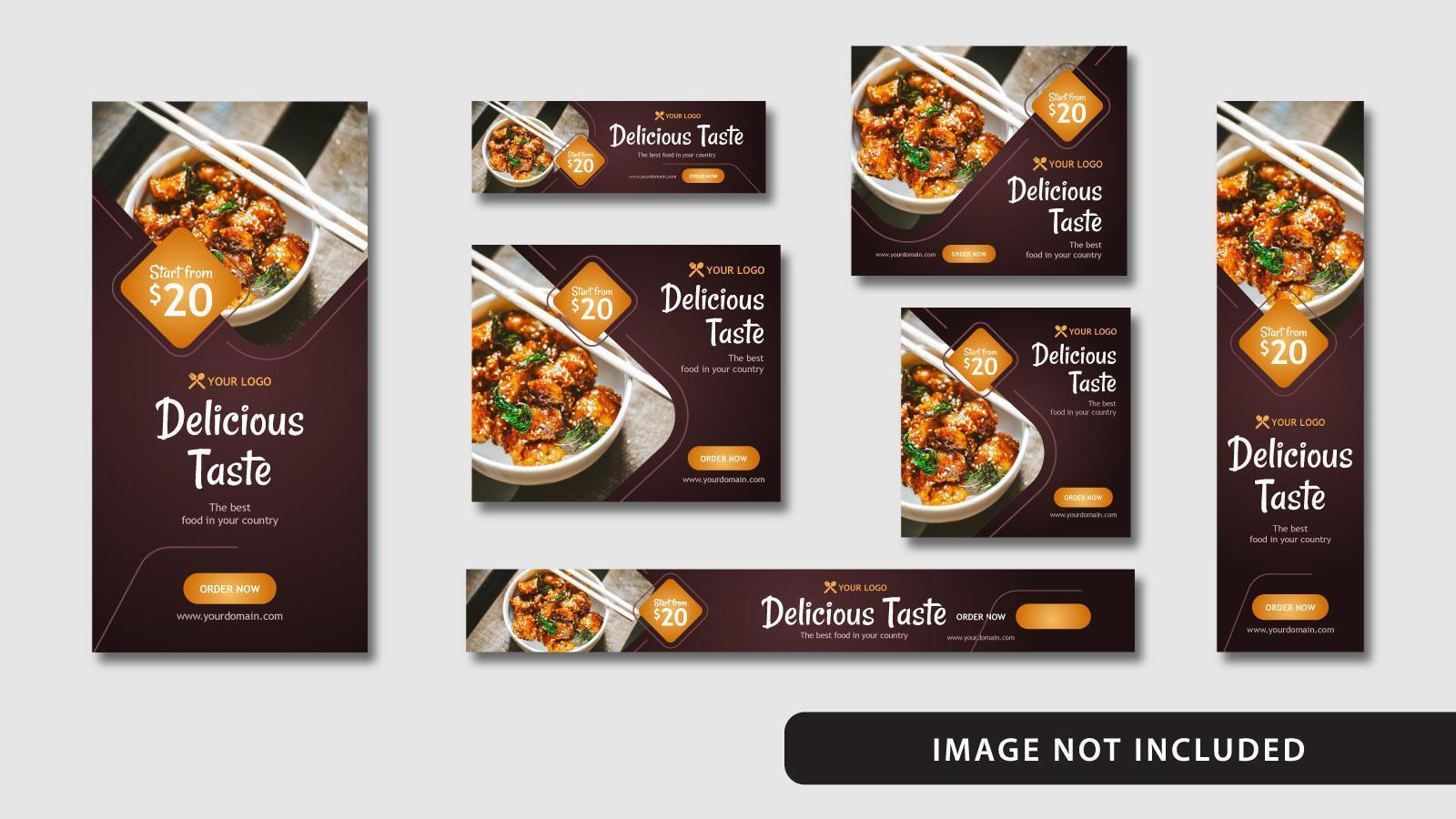 Elegant Food Social Media and Web Banner vector