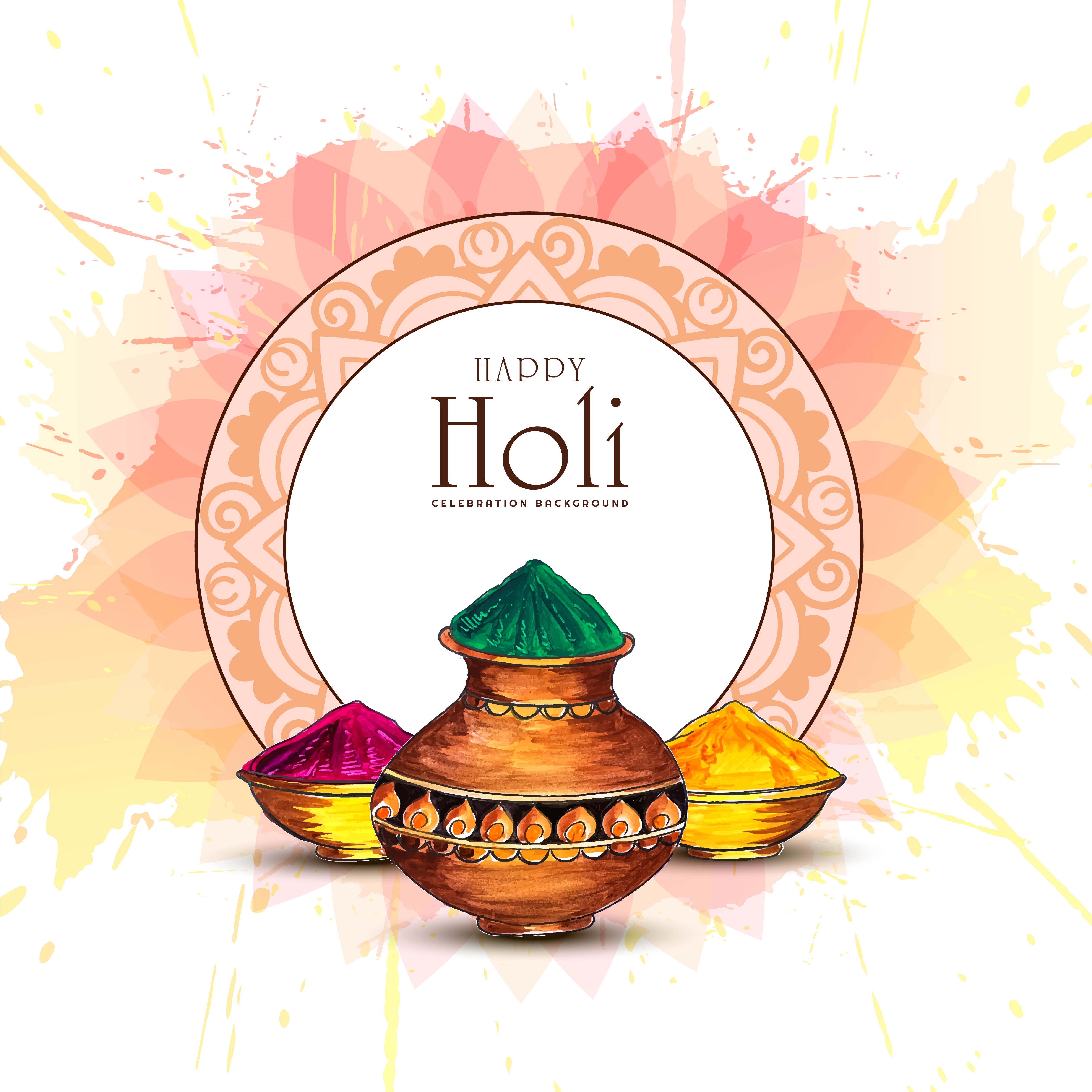 holi-greeting-card-with-decorative-circle-frame-701651-vector-art-at