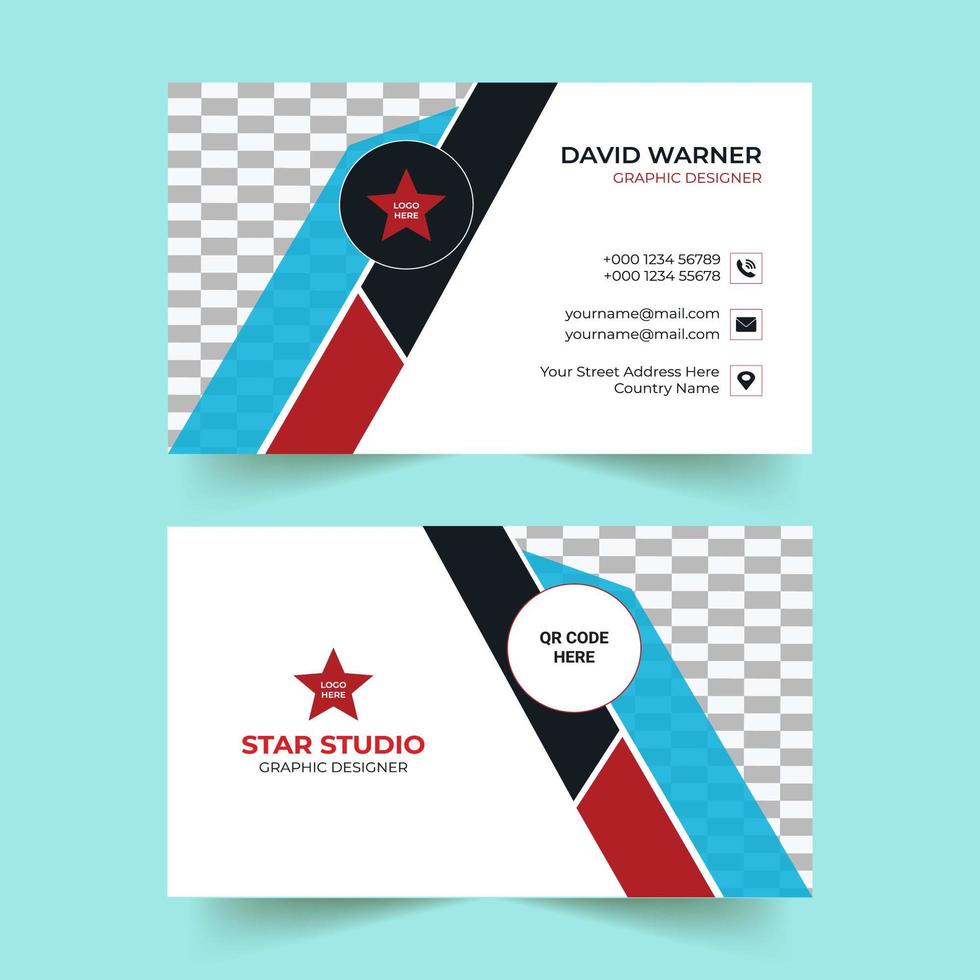 Simple Corporate Modern Business Card Template vector