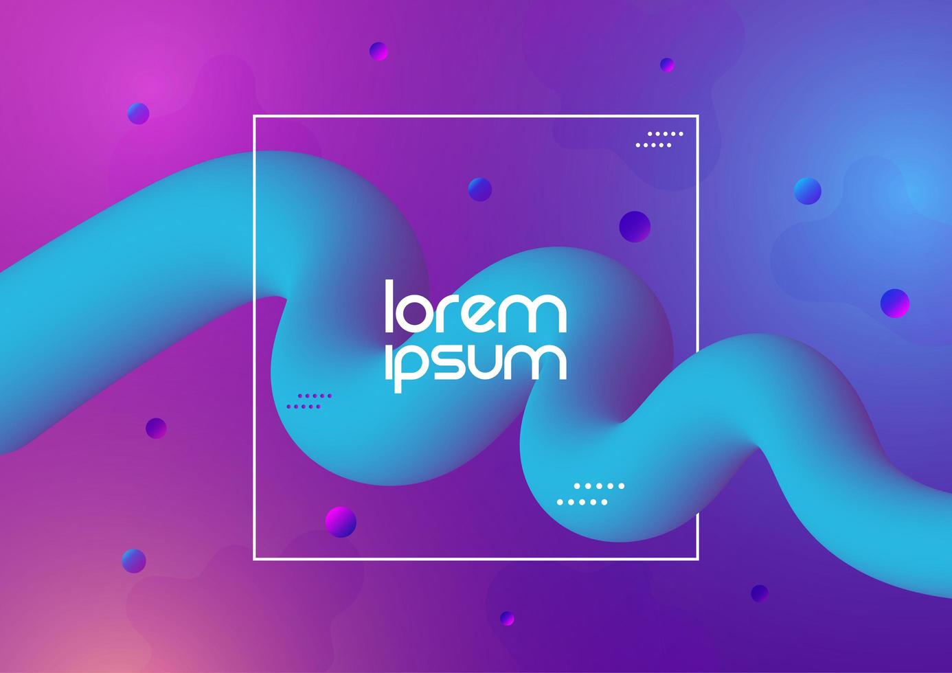 Purple and Blue Squiggle Fluid Background vector