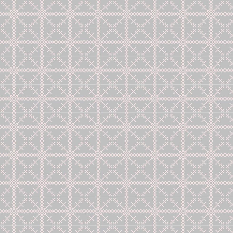 Traditional Fair Isle Grid Pattern vector