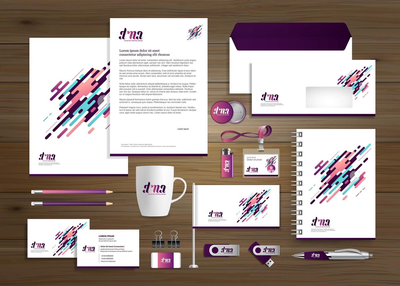 Purple and Blue Business Templates vector
