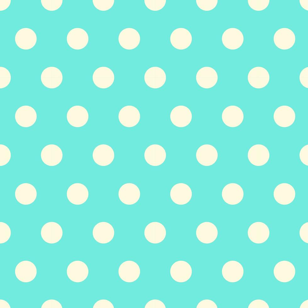 Seamless Aqua Polka Dot Pattern vector