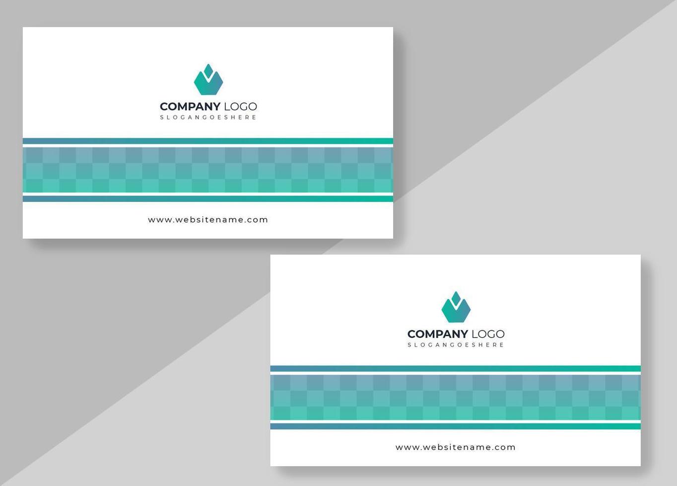 Clean Line Light Business Card Design Template vector