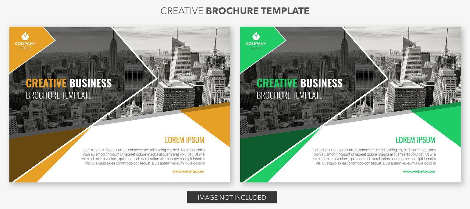 Set of Horizontal Business Brochure Template Designs vector