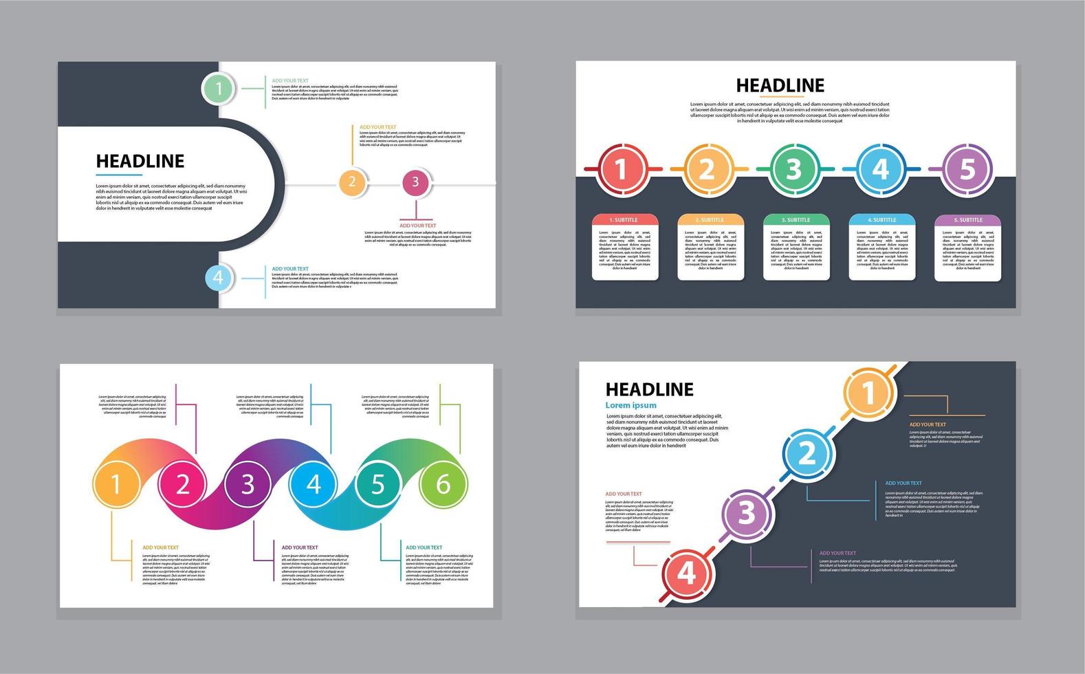 Infographic Timeline Template with Colorful Circles vector