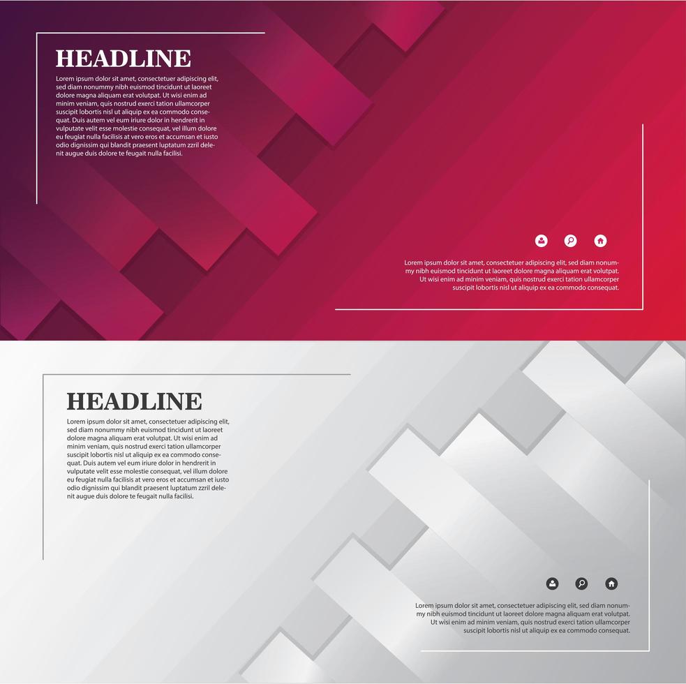 Dynamic Shape Banner Set vector
